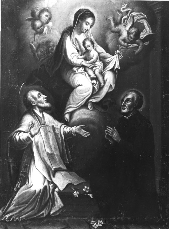 apparizione della Madonna (dipinto) - ambito romano (met&agrave; sec. XVIII)